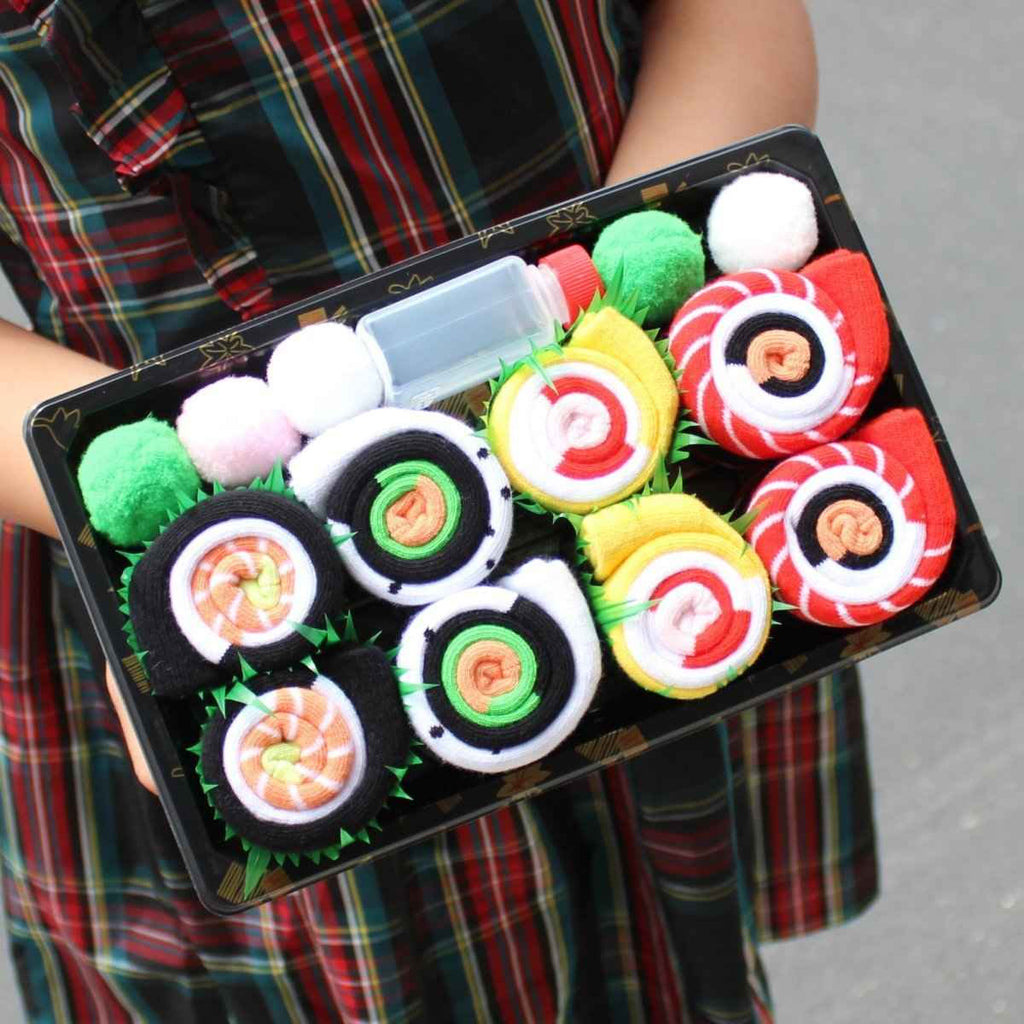 Sushi Socks Gift Set – 4 Pairs of Funny Novelty Socks in Box
