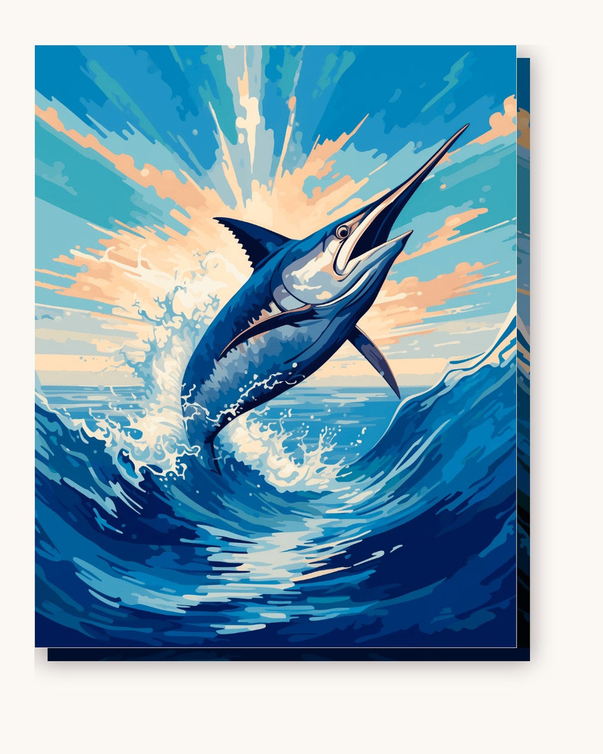 Swordfish Jump | Paint by Numbers Kit