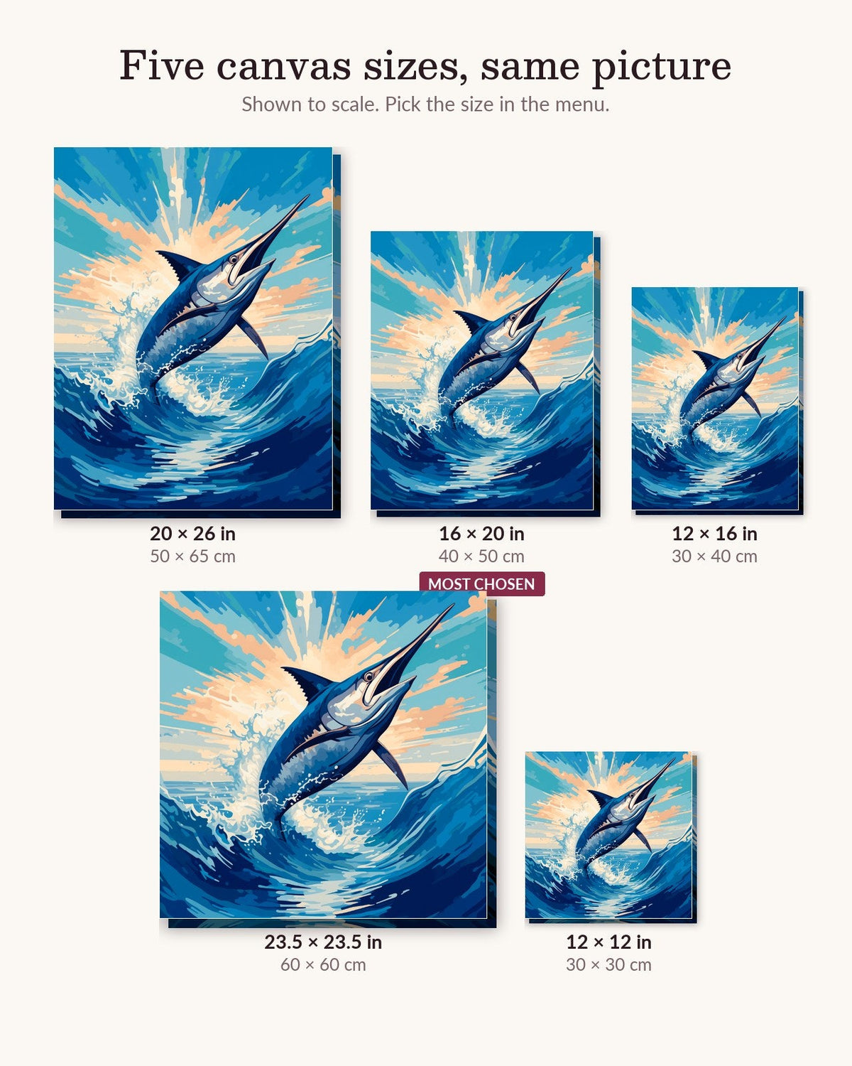 Swordfish Jump | Paint by Numbers Kit