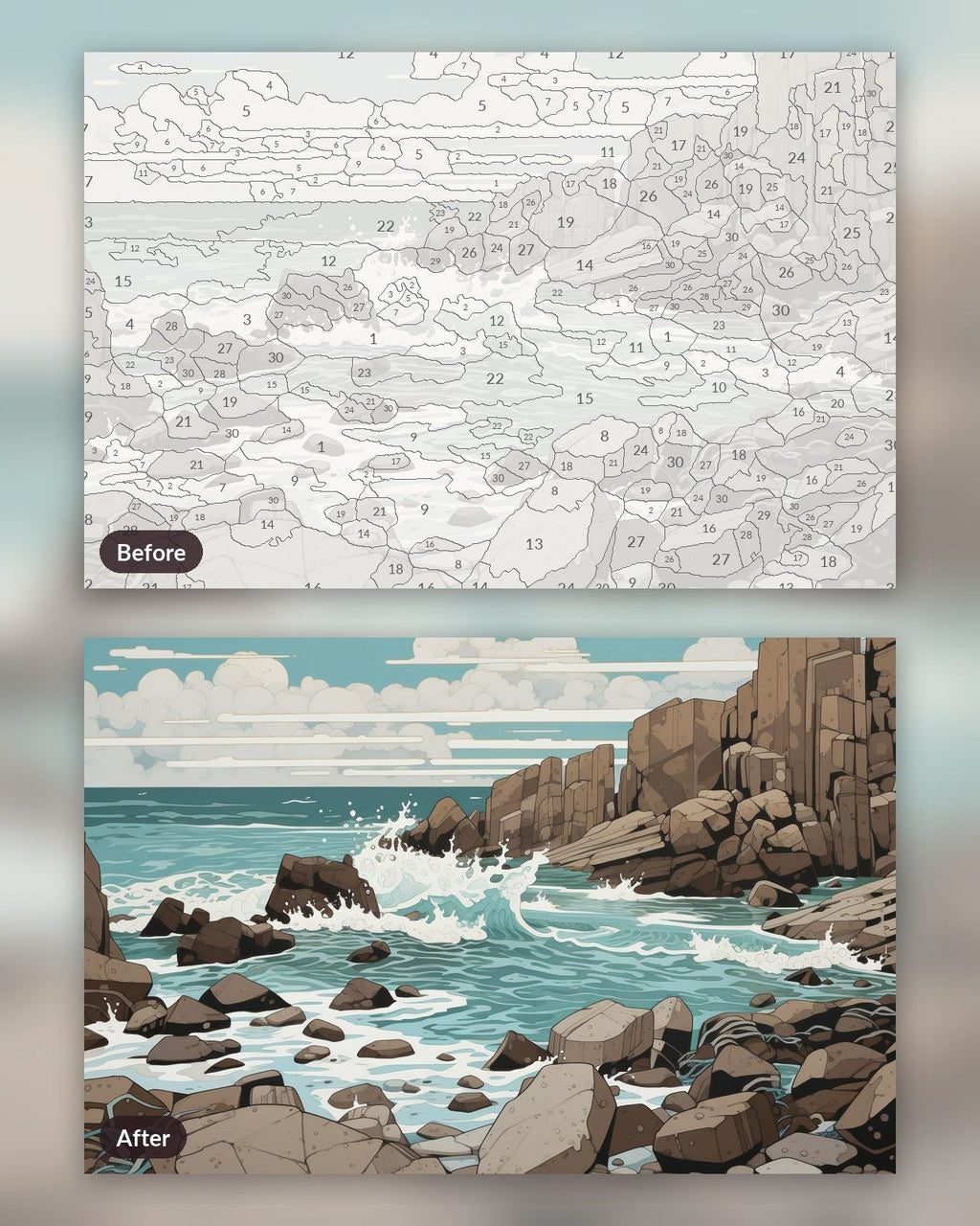 Symmetric Shores | Paint by Numbers Kit