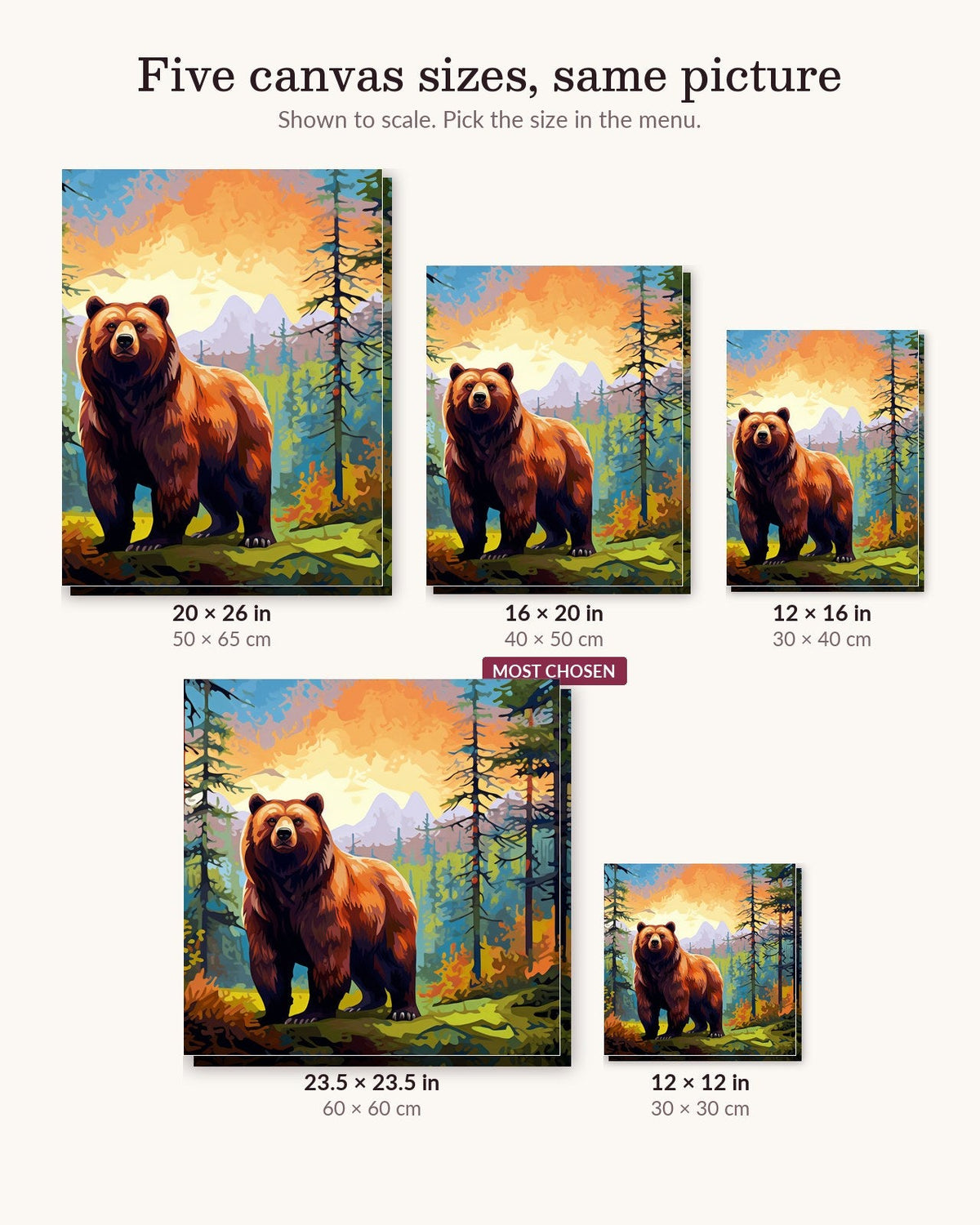 The Bear's Dilemma | Paint by Numbers Kit