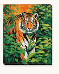 Tiger in the Leaves | Paint by Numbers Kit