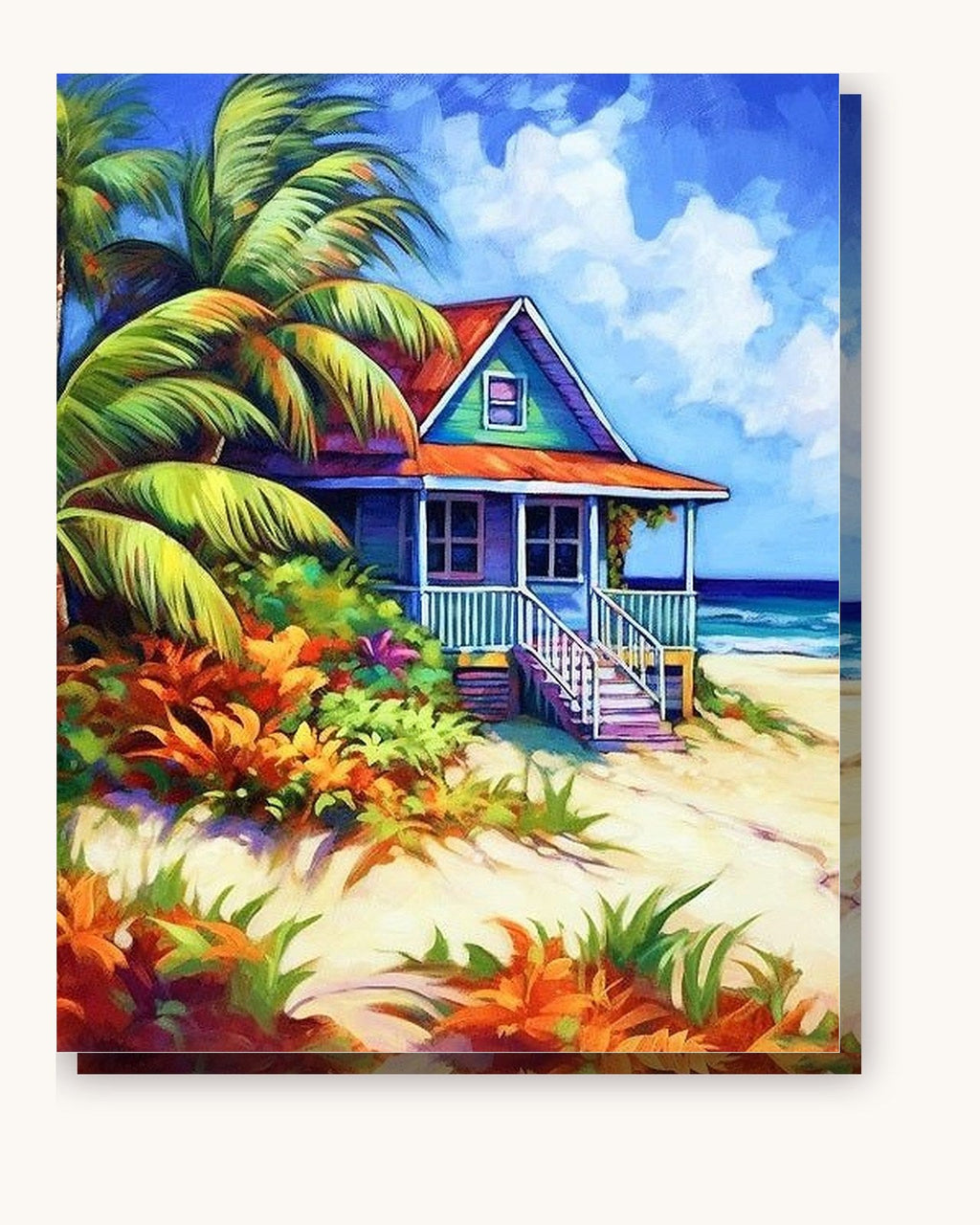 Tropical Beach House | Paint by Numbers Kit
