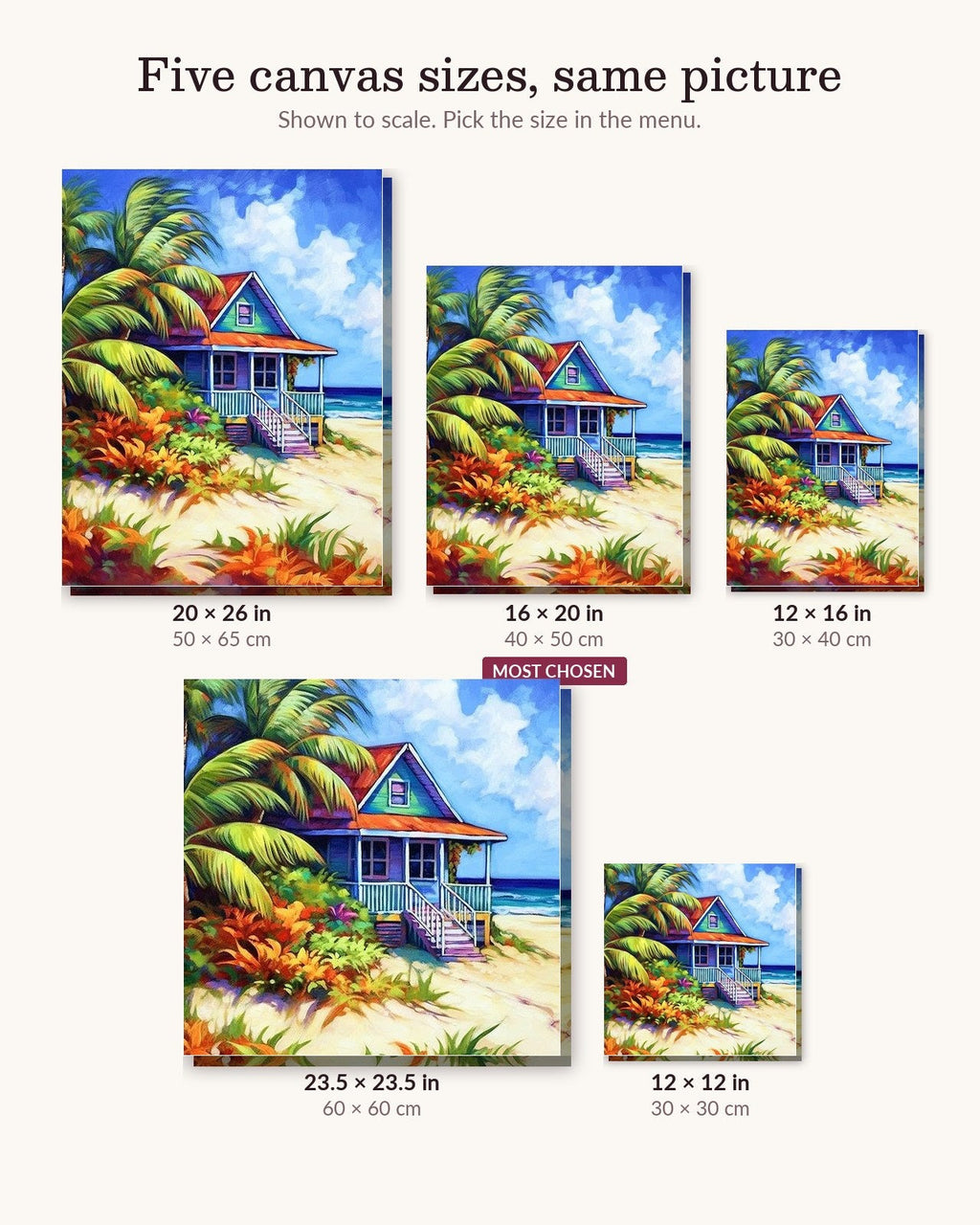 Tropical Beach House | Paint by Numbers Kit