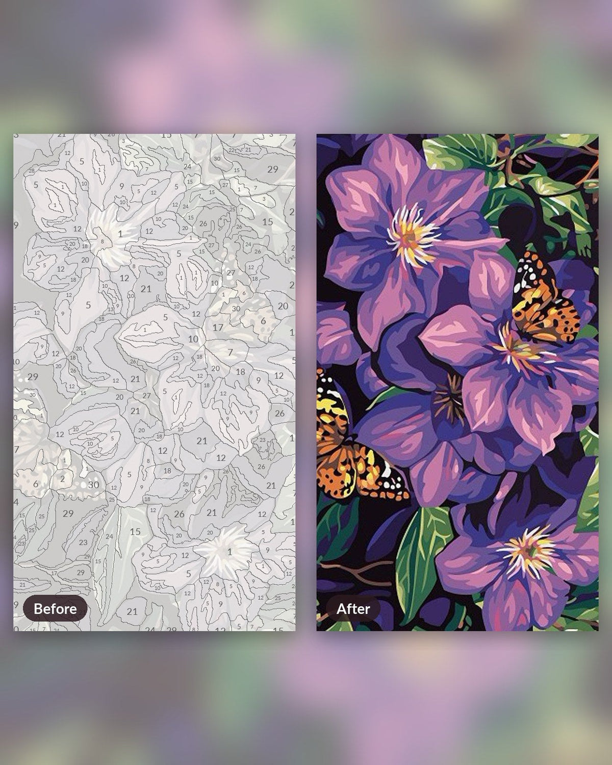 Lilac Flowers | Paint by Numbers Kit