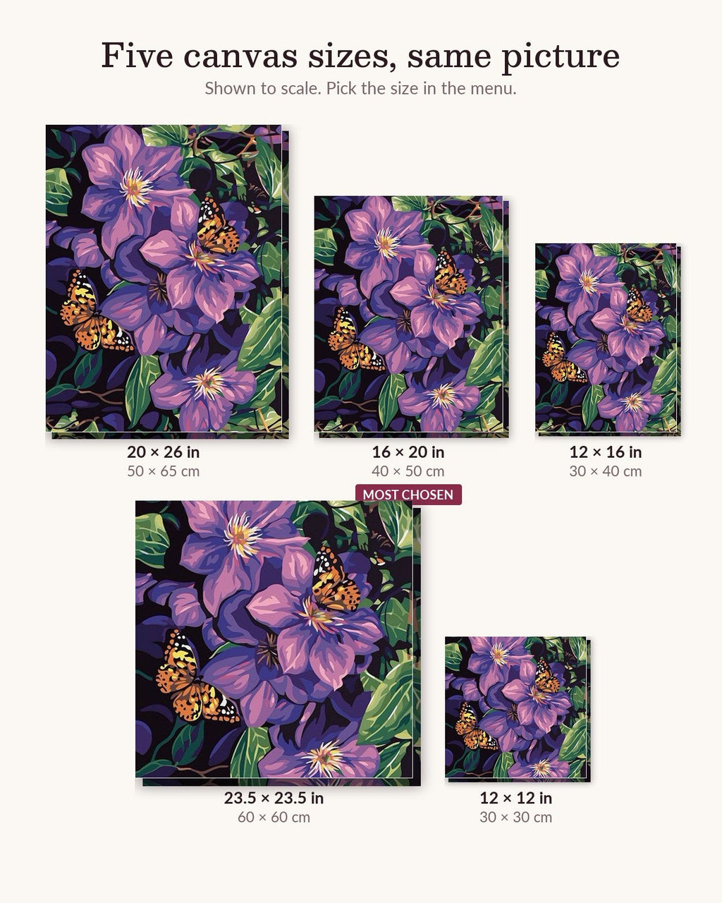 Lilac Flowers | Paint by Numbers Kit