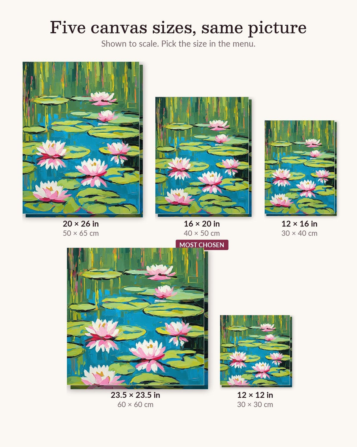 Water Lilies after Monet | Paint by Numbers Kit