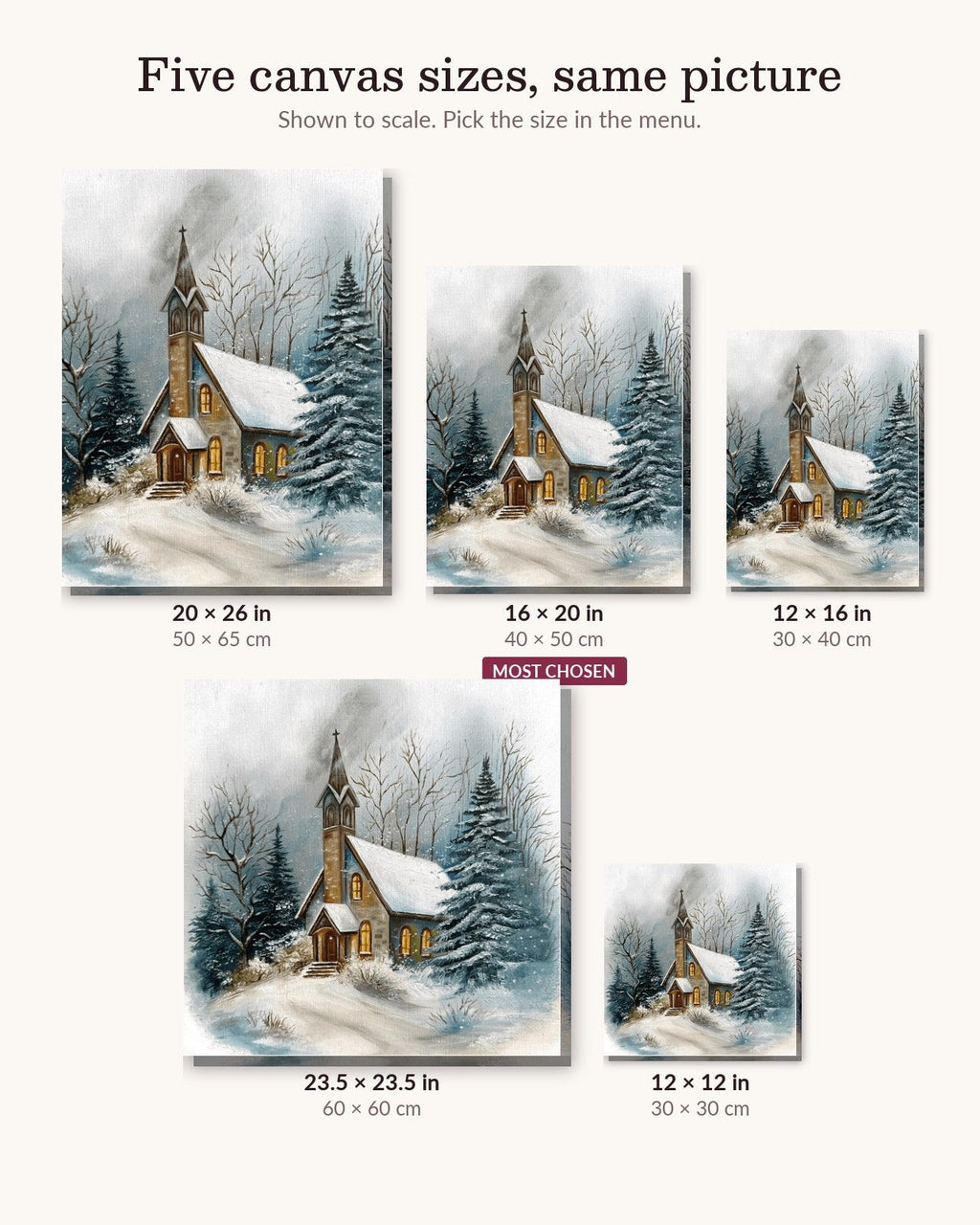 Winter Snow Landscape | Paint by Numbers Kit for Adults