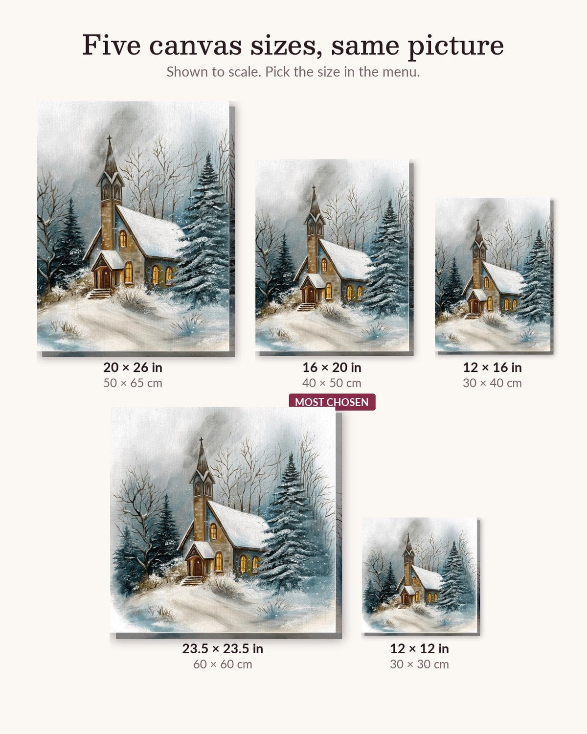 Winter Snow Landscape | Paint by Numbers Kit for Adults