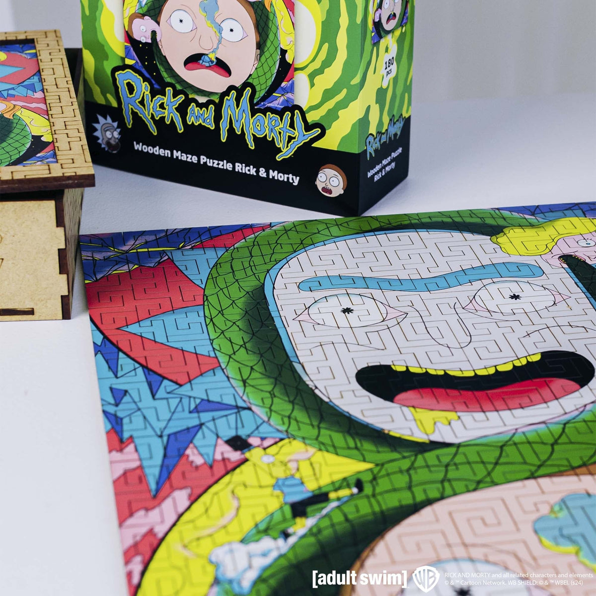 Wooden jigsaw maze puzzle Rick&Morty™ Adventures (B2B)