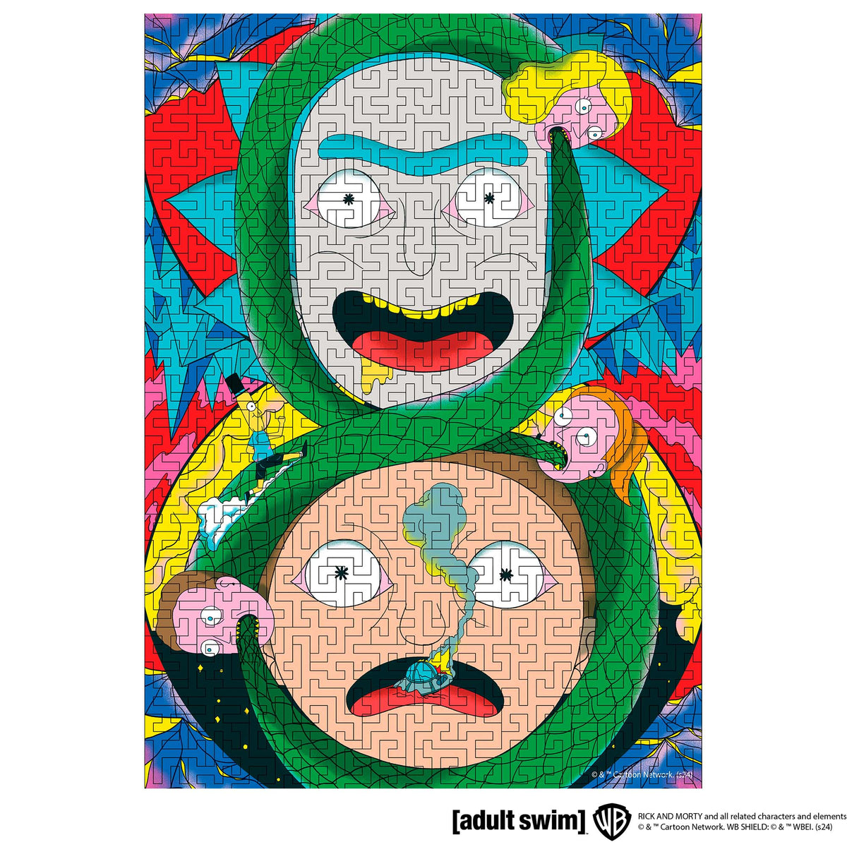Wooden jigsaw maze puzzle Rick&Morty™ Adventures (B2B)