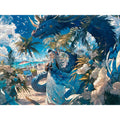 Wooden Jigsaw Puzzle Anime Blue Dragon and Girl (B2B)
