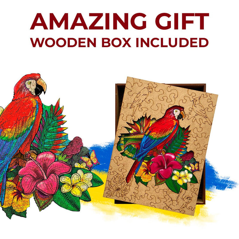 Wooden Jigsaw Puzzle Ara Parrot (B2B)