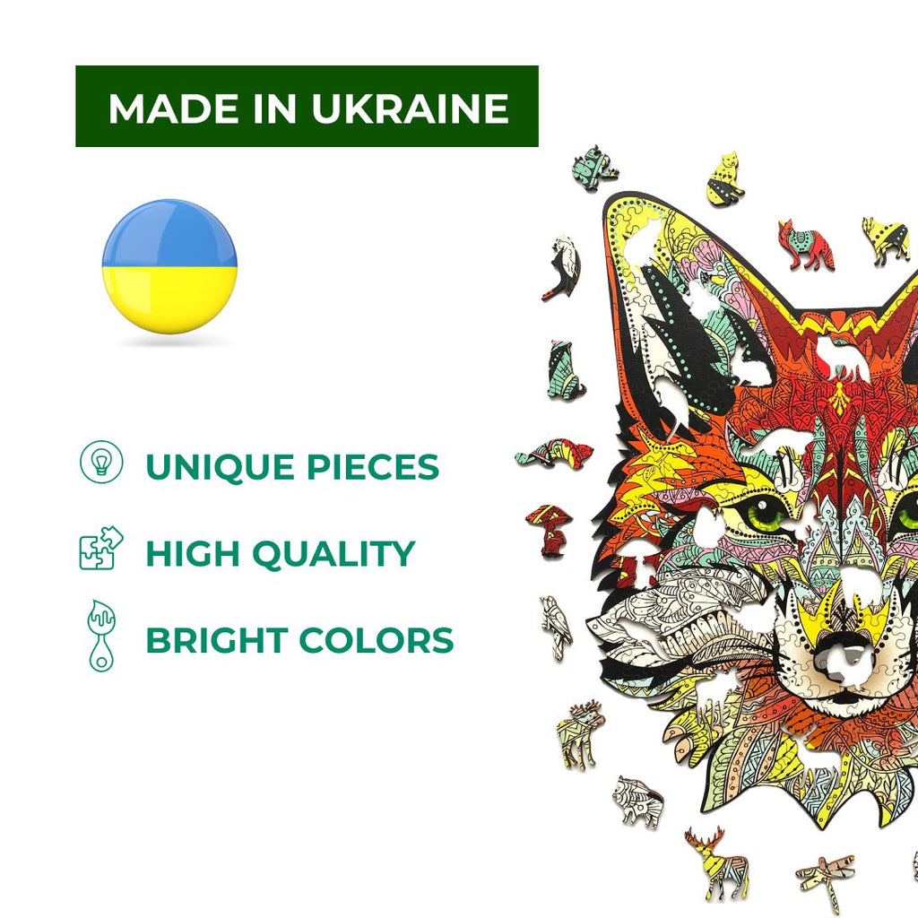 Wooden Jigsaw Puzzle Fox (B2B)