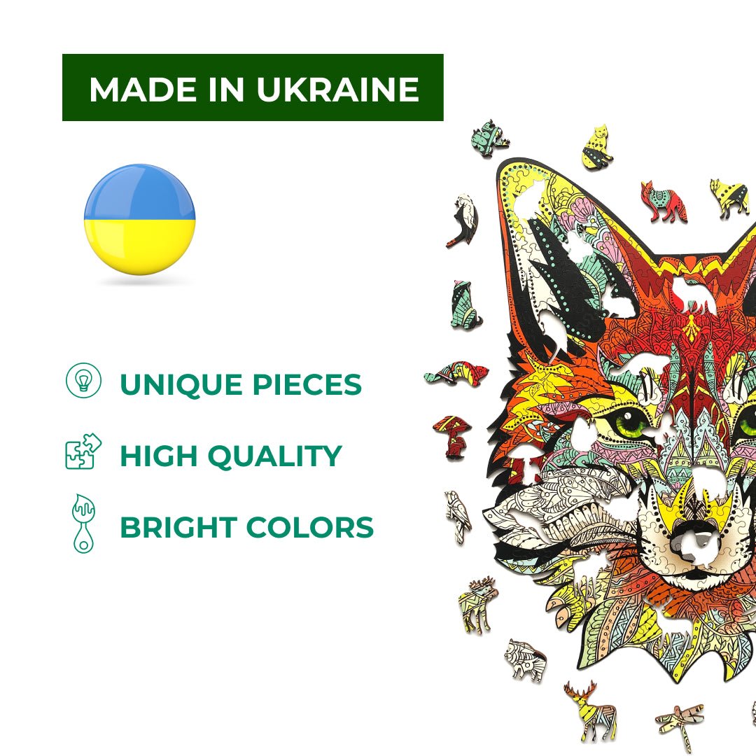 Wooden Jigsaw Puzzle Fox (B2B)