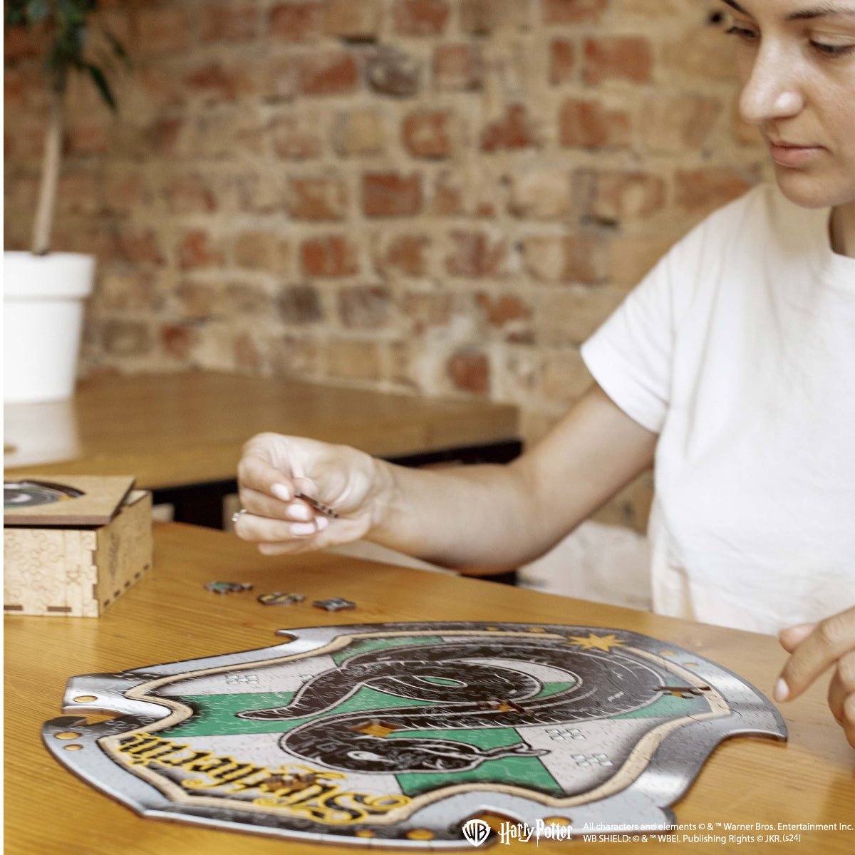 Wooden jigsaw puzzle Harry Potter Slytherin™ (B2B)