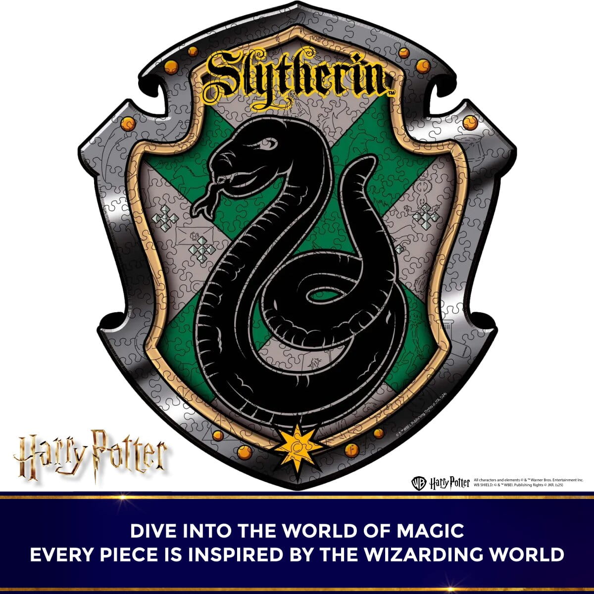 Wooden jigsaw puzzle Harry Potter Slytherin™ (B2B)