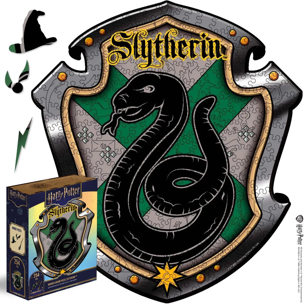 Wooden jigsaw puzzle Harry Potter Slytherin™ (B2B)