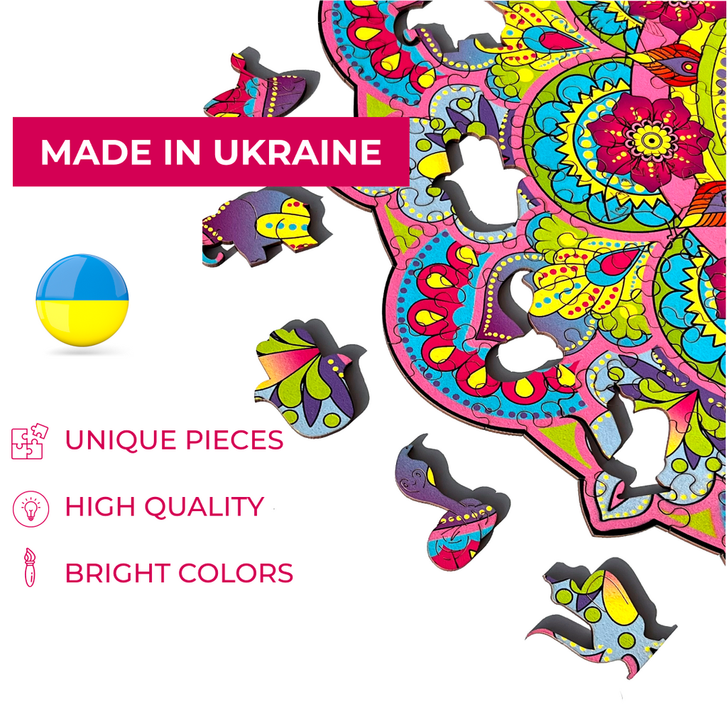 Wooden Jigsaw Puzzle Mandala (B2B)