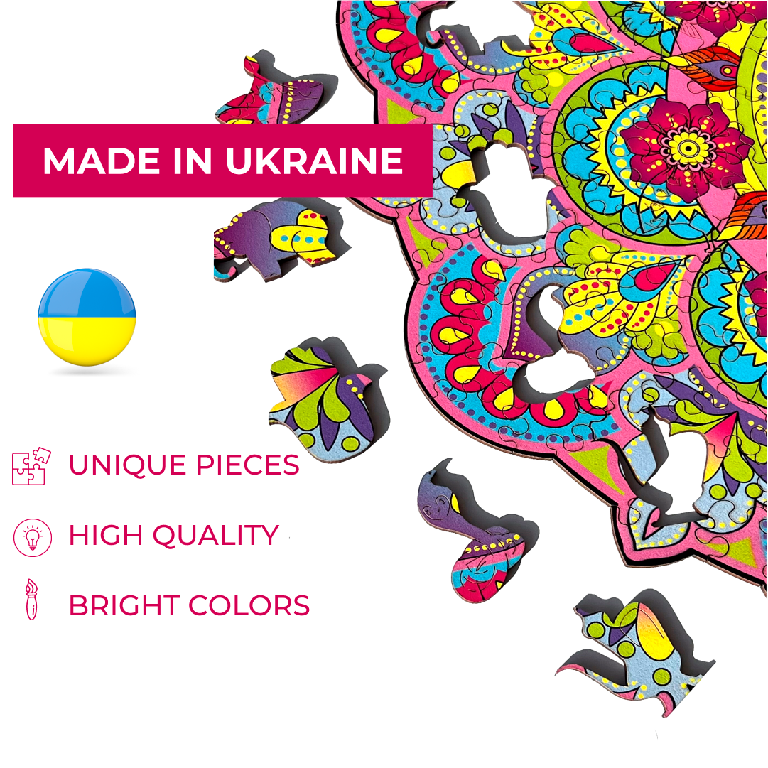 Wooden Jigsaw Puzzle Mandala (B2B)