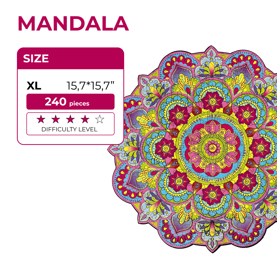 Wooden Jigsaw Puzzle Mandala (B2B)