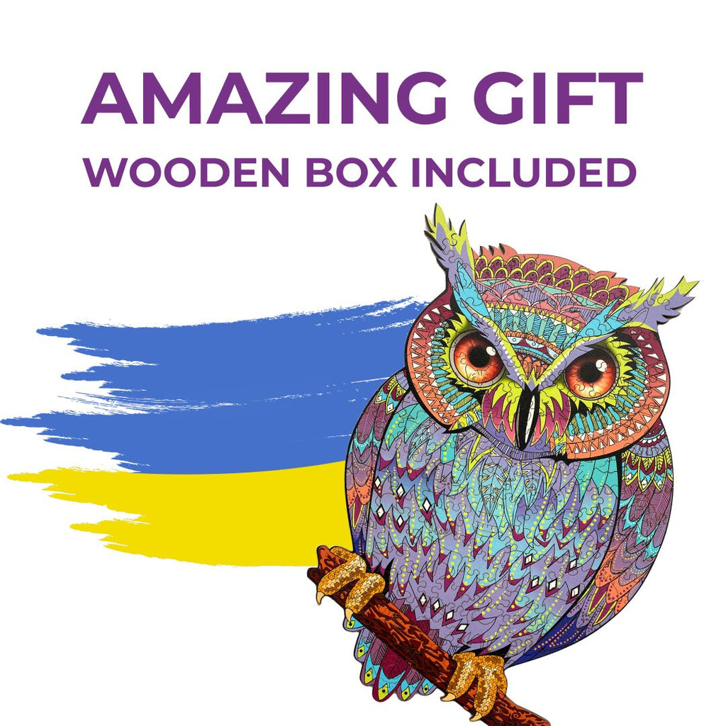 Wooden Jigsaw Puzzle Owl (B2B)