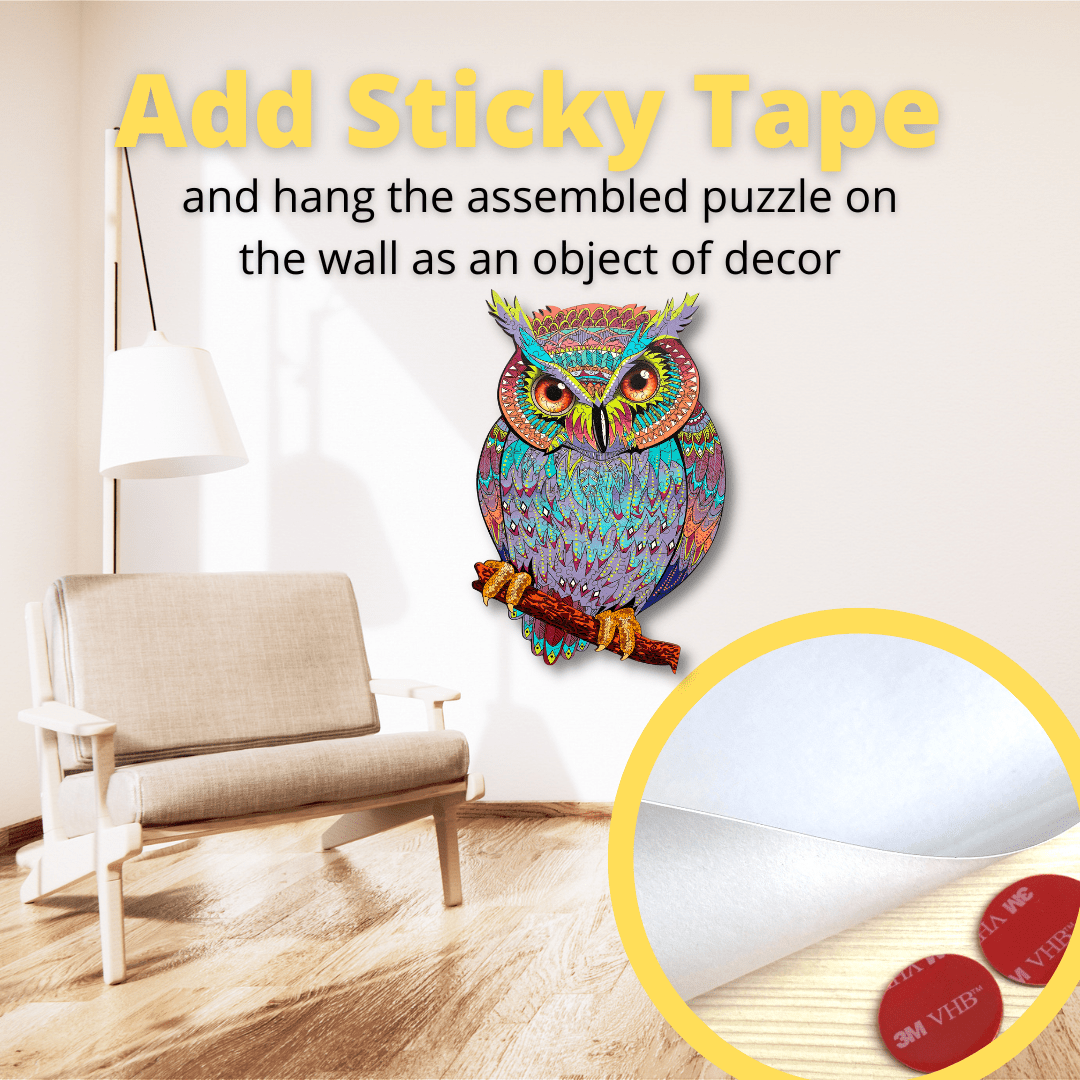 Wooden Jigsaw Puzzle Owl (B2B)