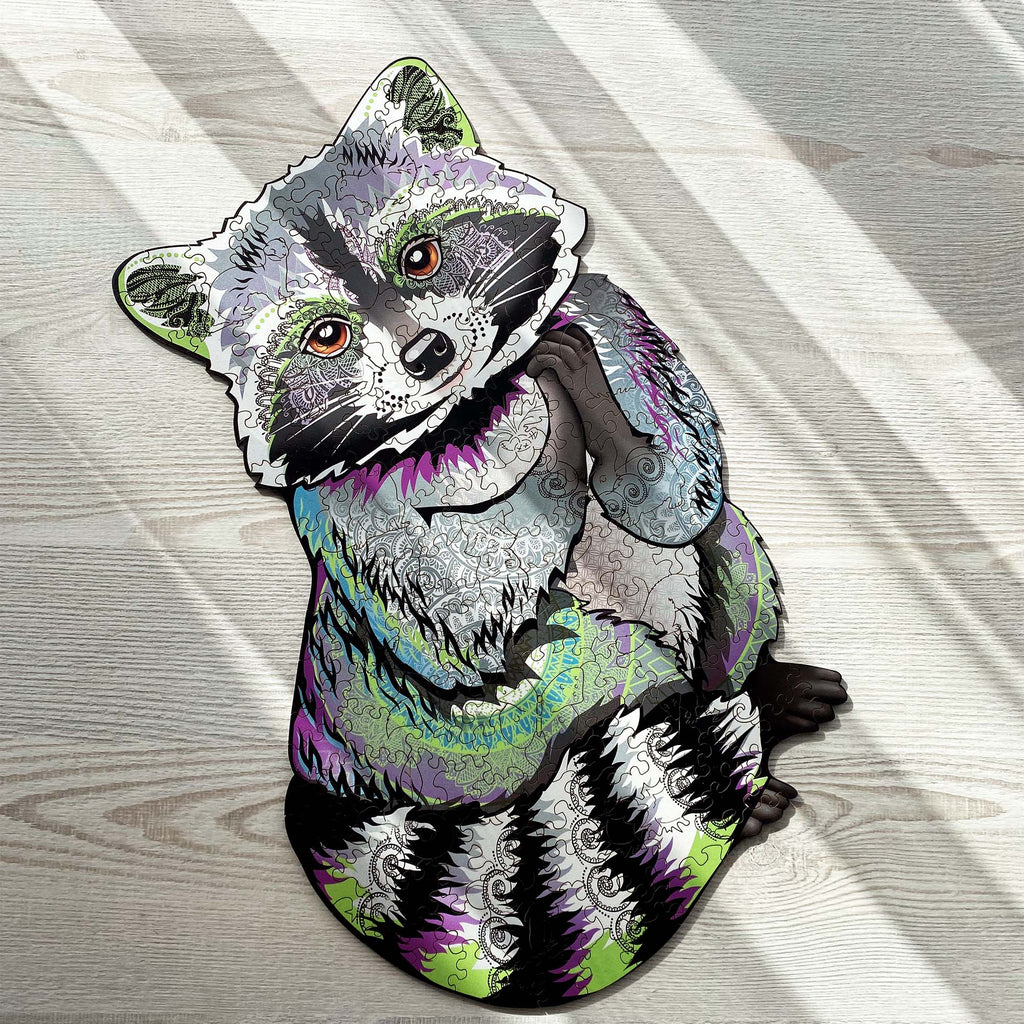 Wooden Jigsaw Puzzle Raccoon (B2B)