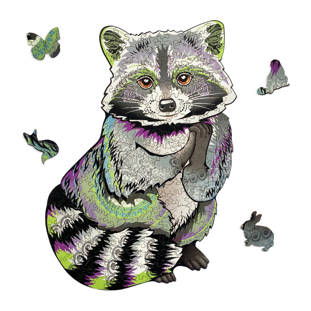 Wooden Jigsaw Puzzle Raccoon (B2B)