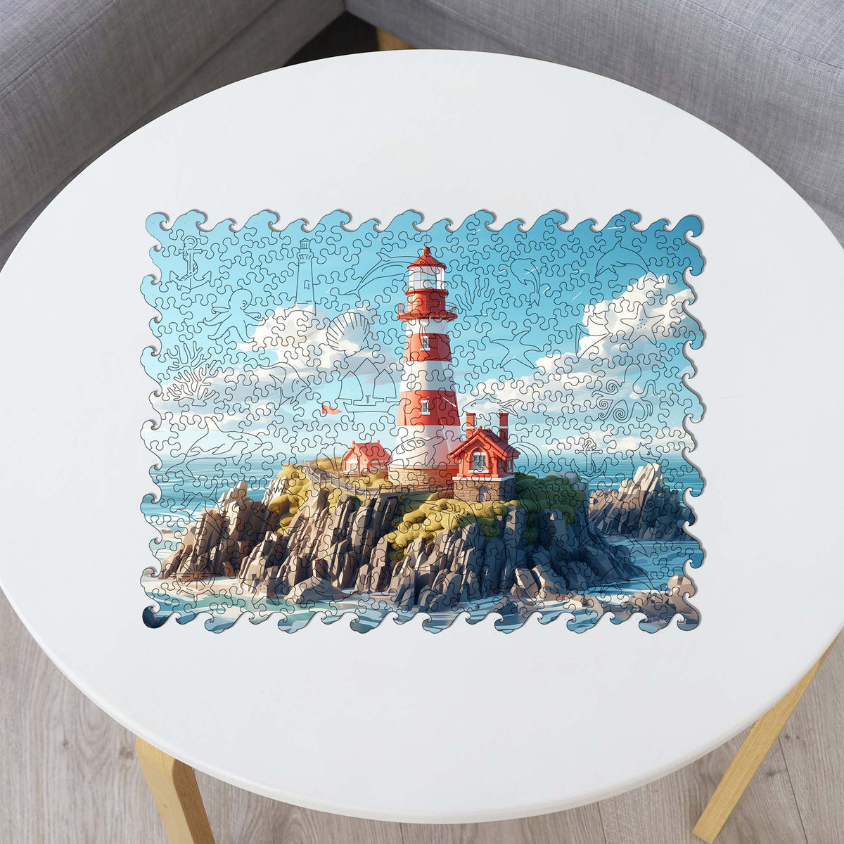 Wooden Jigsaw Puzzle Sea Lighthouse (B2B)