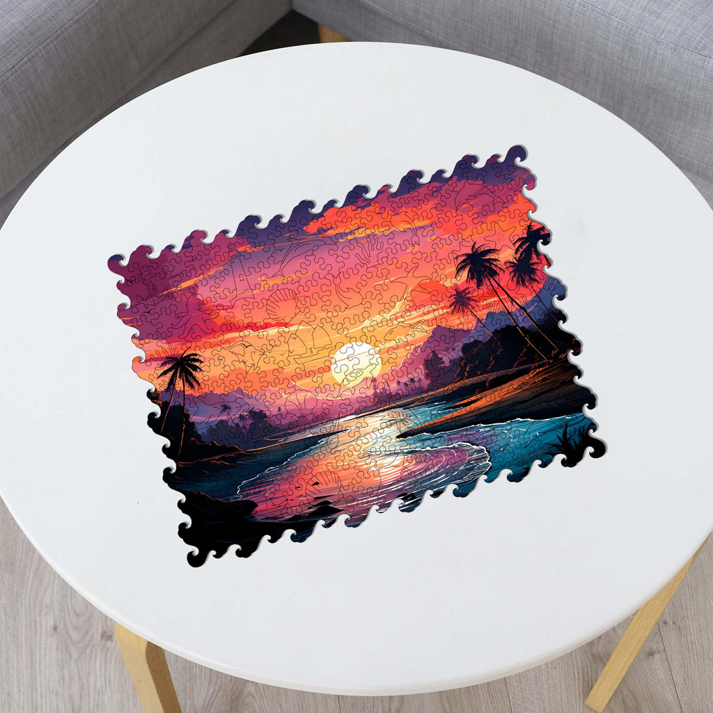 Wooden Jigsaw Puzzle Sea sunset (B2B)